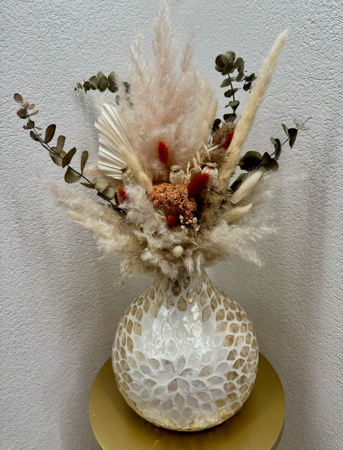 Mosaikvase & Floral Bouquet