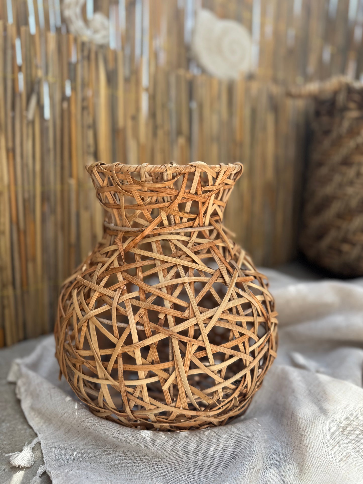 Rattan Vase 25 x 25cm